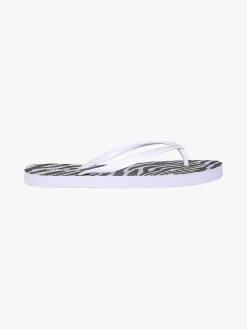 De Fonseca Infradito donna animalier in gomma - bianco