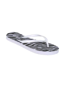 De Fonseca Infradito donna animalier in gomma - bianco