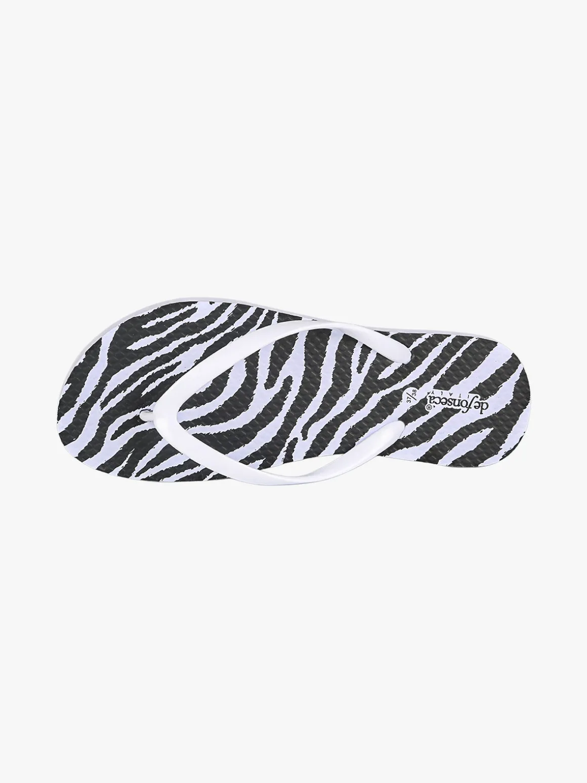 De Fonseca Infradito donna animalier in gomma - bianco