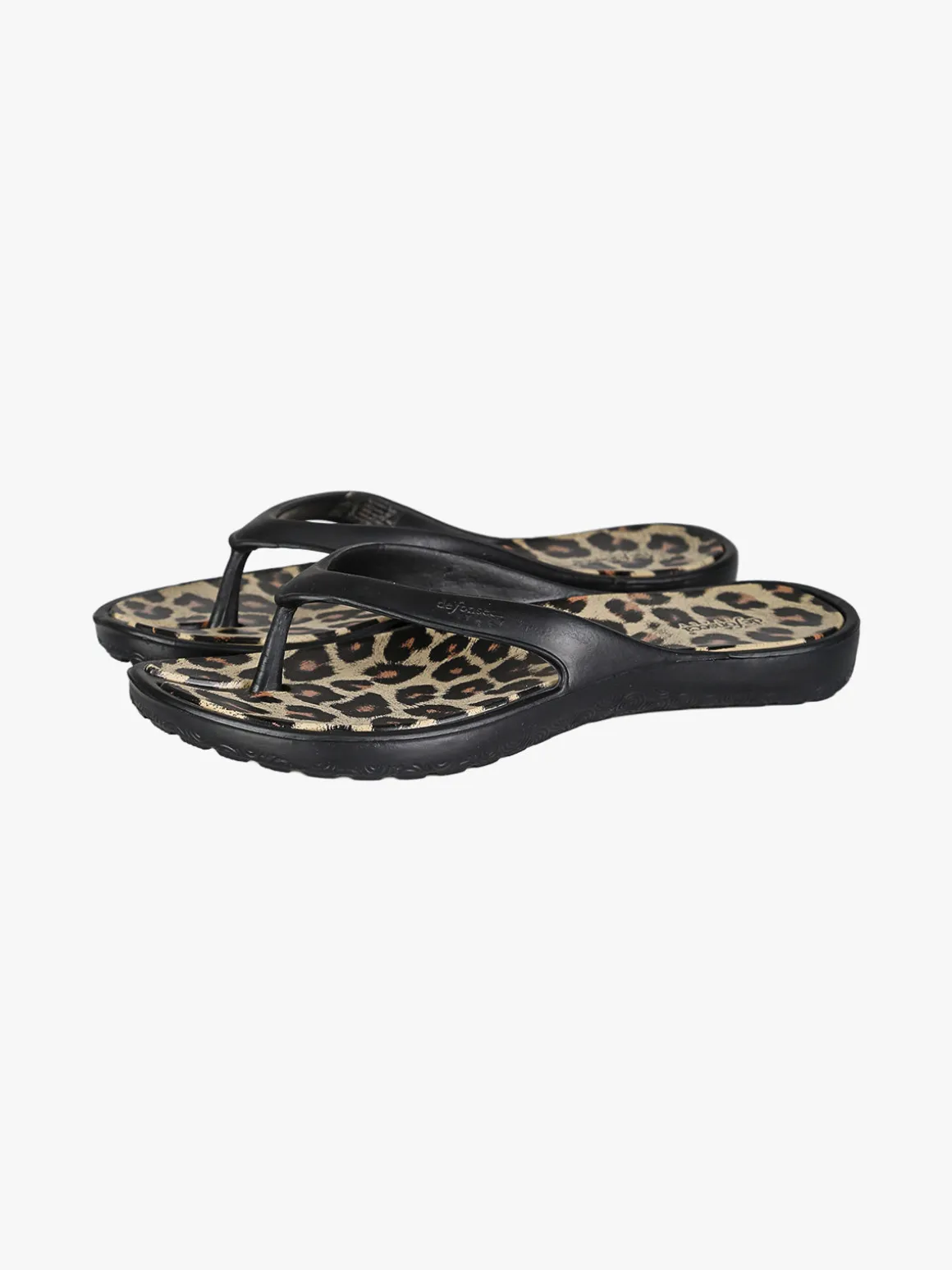 De Fonseca Infradito donna da mare in gomma animalier - nero