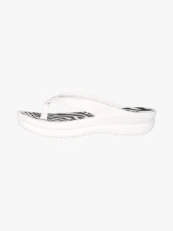 De Fonseca Infradito donna da mare in gomma con tacco e plateau - bianco