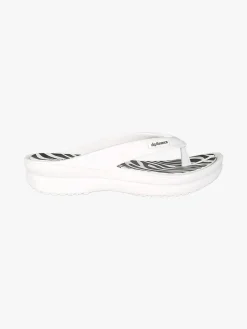 De Fonseca Infradito donna da mare in gomma con tacco e plateau - bianco