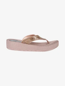 De Fonseca Infradito in gomma da donna con strass e zeppa