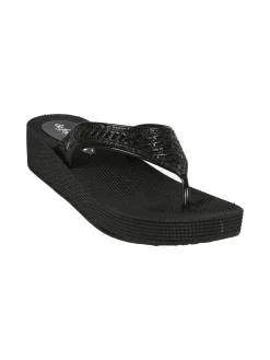 De Fonseca Infradito in gomma da donna con strass e zeppa