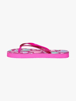 De Fonseca Infradito mare da bambina in gomma con glitter e cuori - fucsia