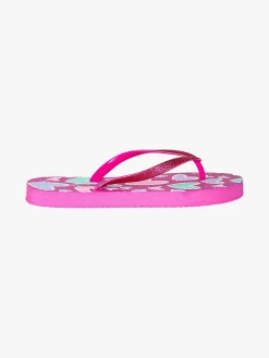 De Fonseca Infradito mare da bambina in gomma con glitter e cuori - fucsia