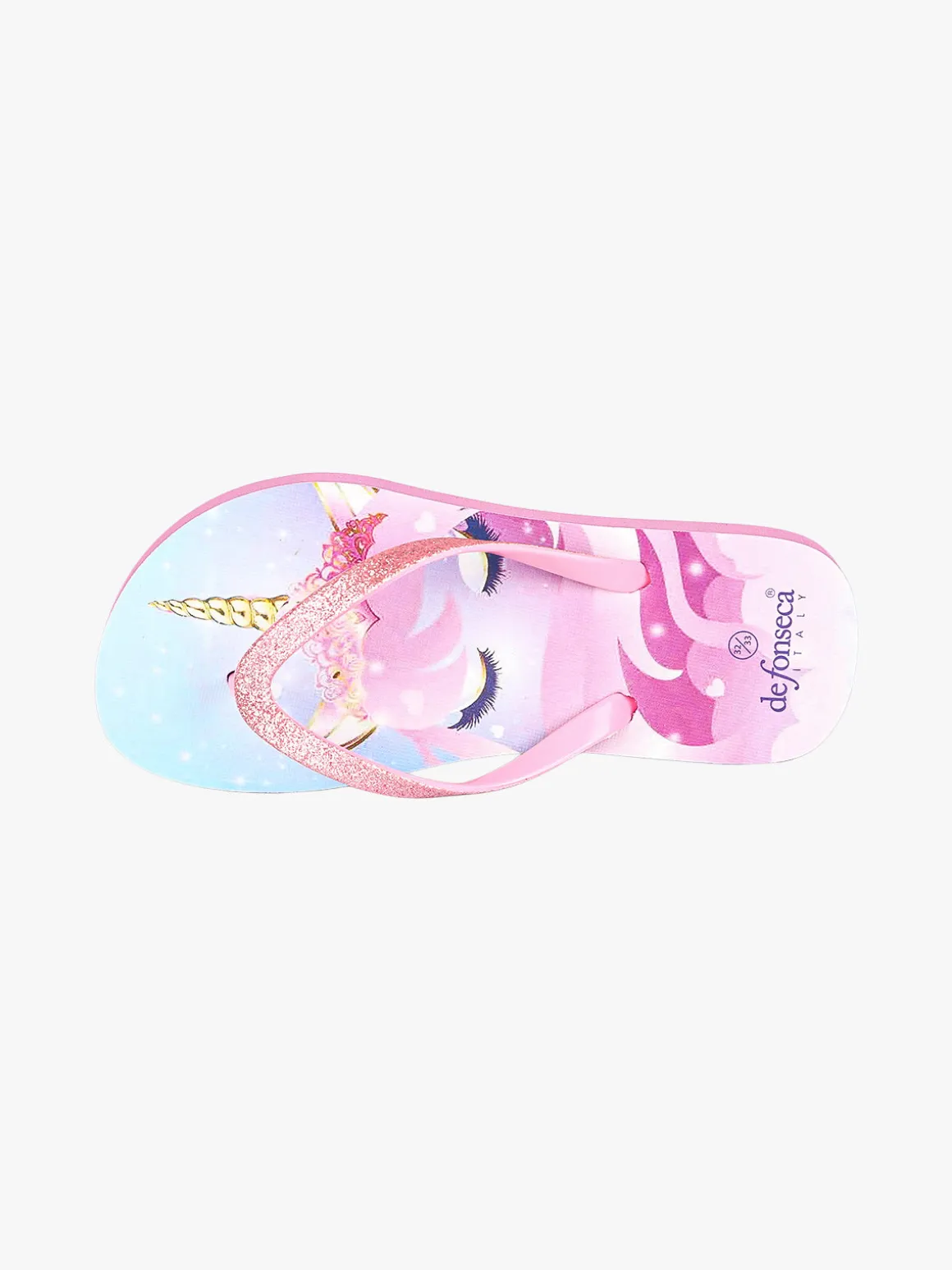 De Fonseca Infradito unicorno da bambina in gomma - rosa