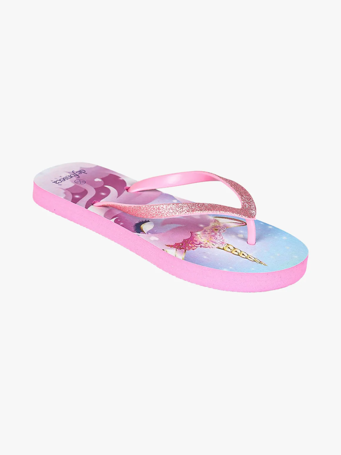 De Fonseca Infradito unicorno da bambina in gomma - rosa