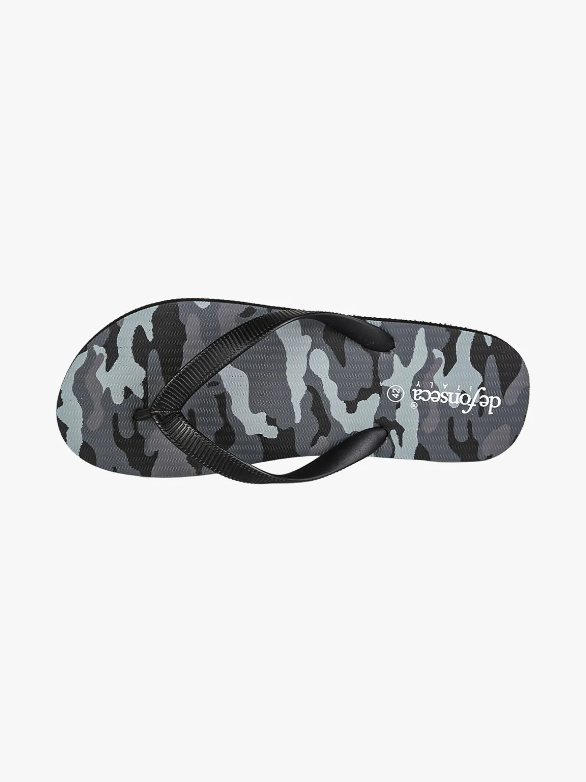 De Fonseca Infradito uomo da mare militari in gomma - nero