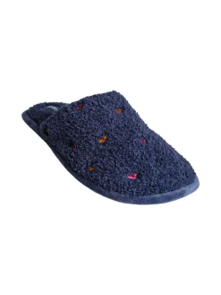 De Fonseca Pantofole donna cuori in tessuto - blu scuro