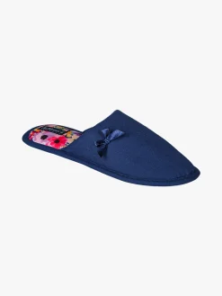 De Fonseca Pantofole donna in tessuto con plantare fiorato - blu scuro