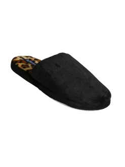 De Fonseca Pantofole donna invernali animalier - nero