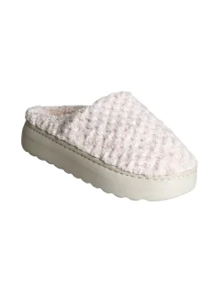 De Fonseca Pantofole donna peluche con platform - beige