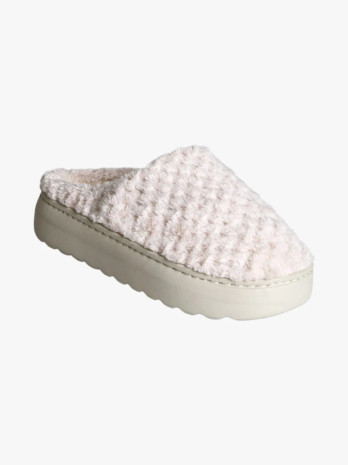 De Fonseca Pantofole donna peluche con platform - beige