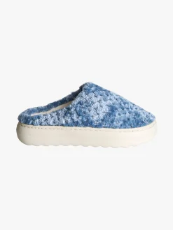 De Fonseca Pantofole donna peluche con platform - azzurro