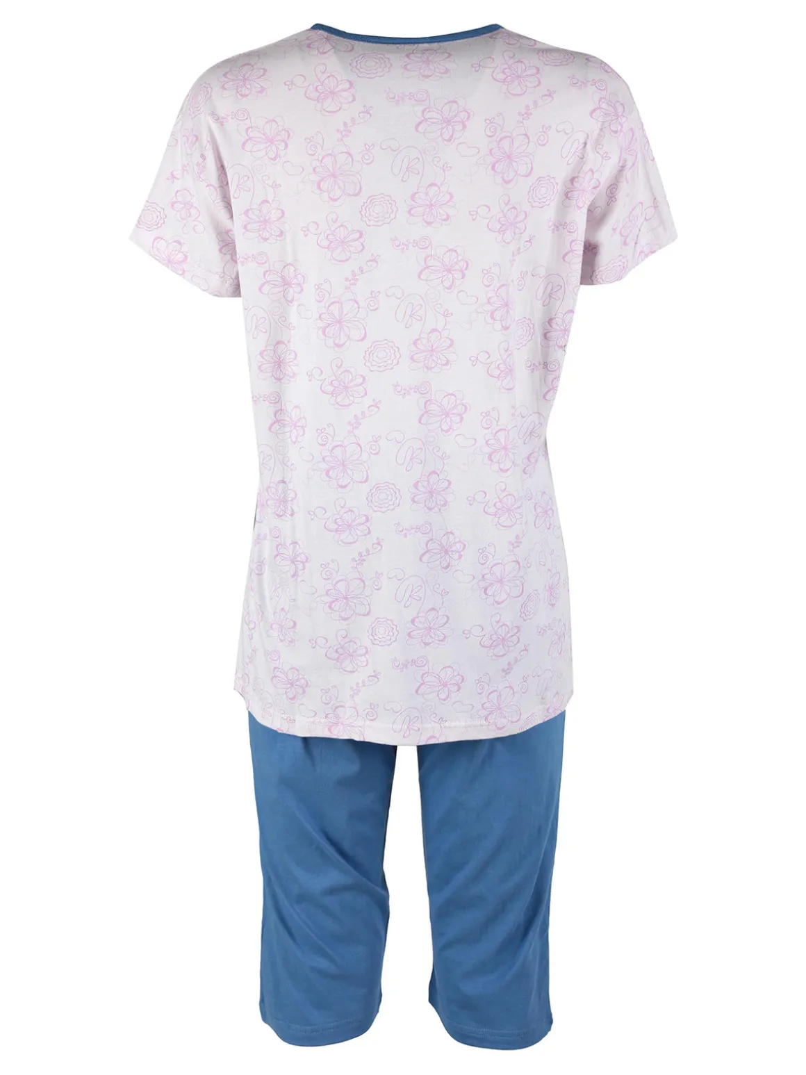 De Fonseca Pigiama corto da donna in cotone con pinocchietto
