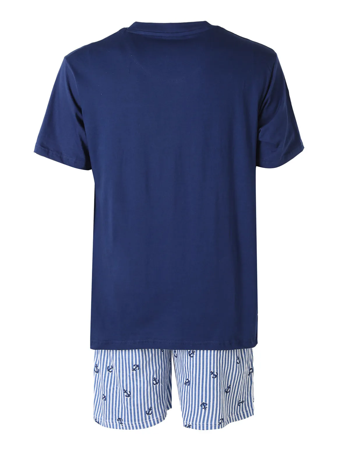 De Fonseca Pigiama corto da uomo con bermuda a righe - blu scuro