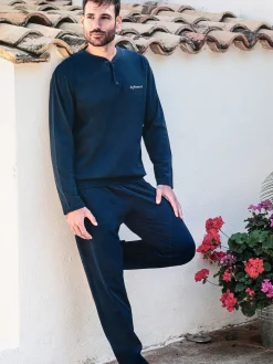 De Fonseca Pigiama da uomo lungo in cotone