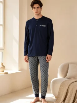 De Fonseca Pigiama lungo da uomo in cotone