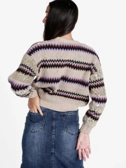 De Royale Cardigan donna crop con paillettes