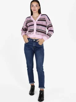 De Royale Cardigan donna crop con paillettes