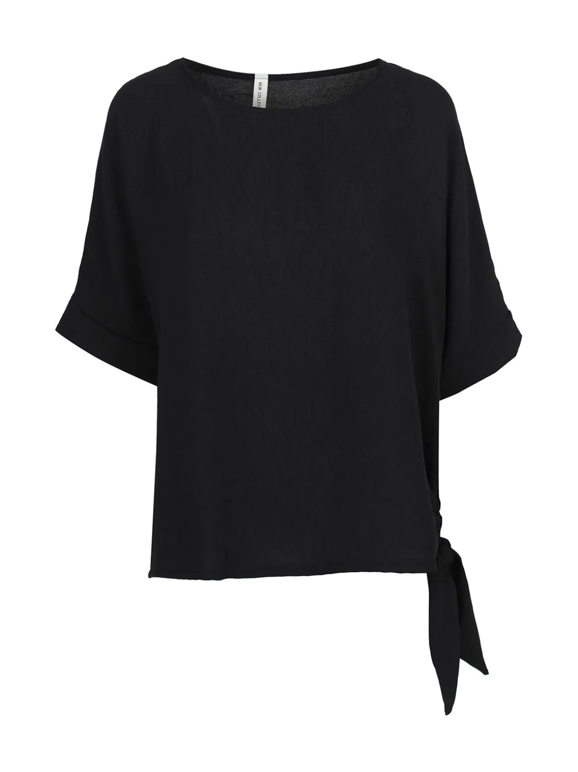 Deva Moda Blusa donna a maniche corte con anello laterale