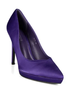 Diamantique Decolletè in raso con tacco a spillo