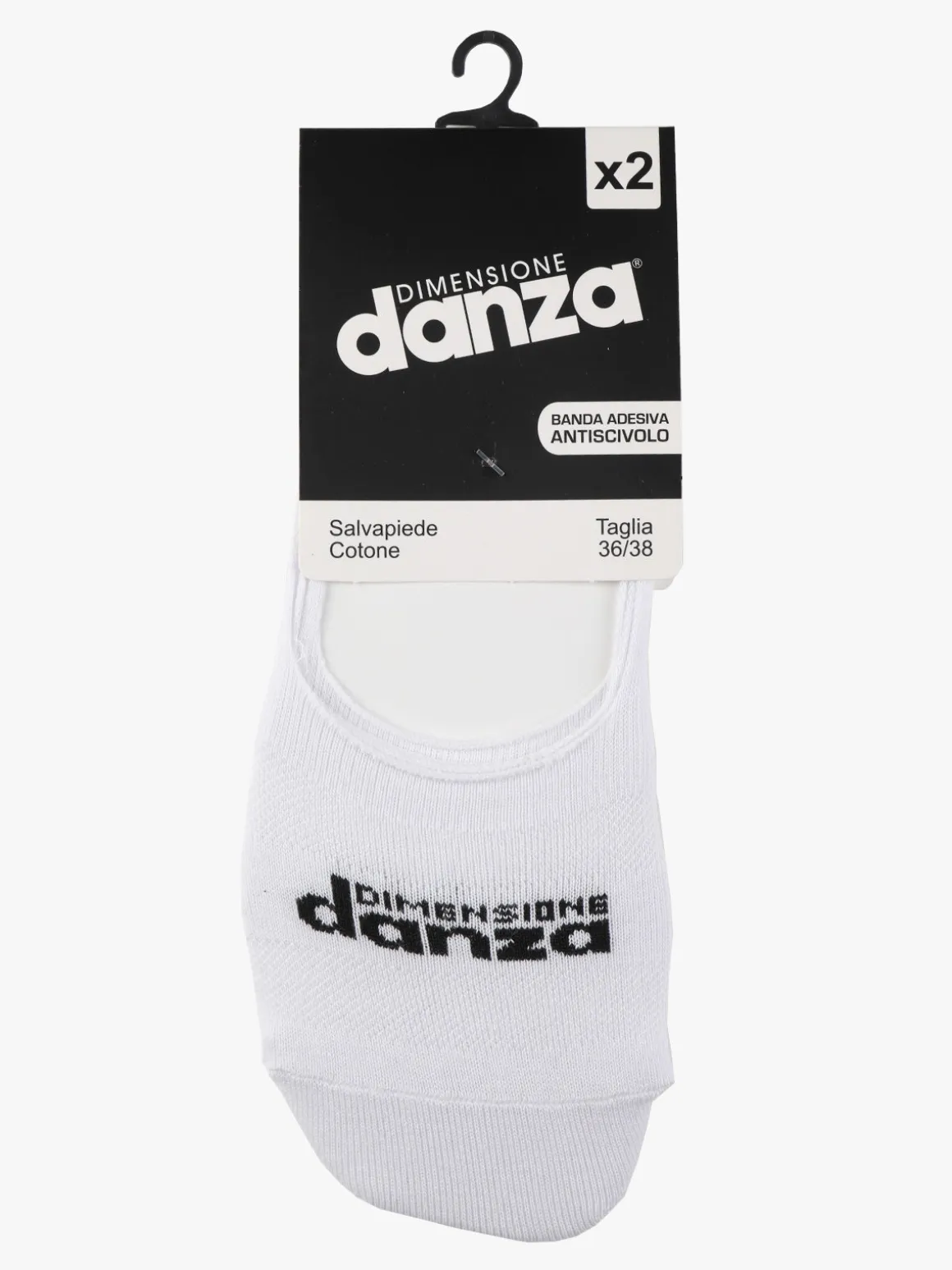 Dimensione Danza Salvapiede in cotone. Confezione da 2 paia