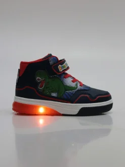 Dinosaur Sneakers alte da bambino con luci
