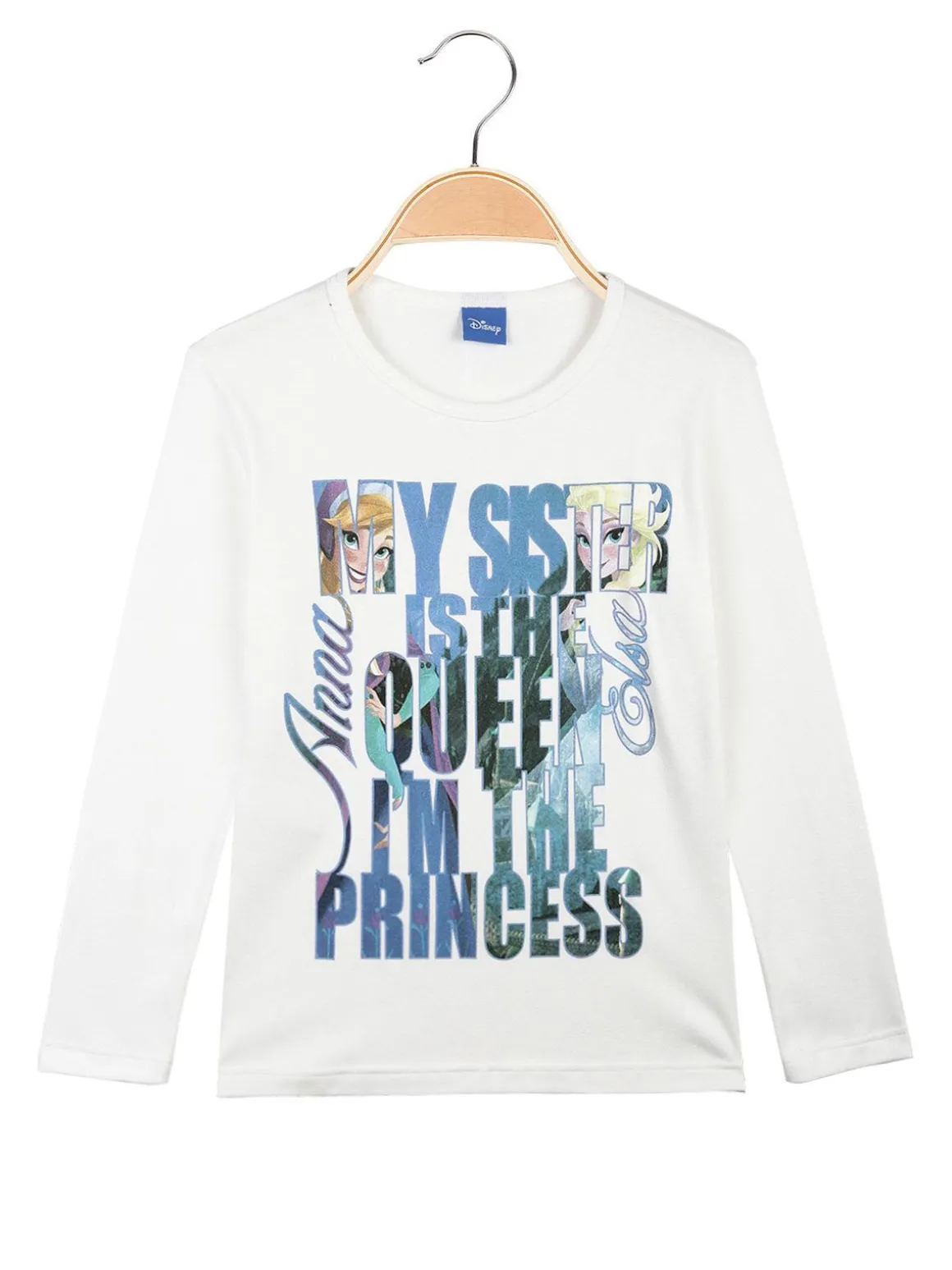 Disney Frozen Maglietta bimba Anna E Elsa in caldo cotone