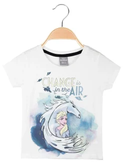 Disney Frozen T-shirt bambina in cotone con stampa