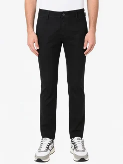 3-D Jeans Pantaloni da uomo slim fit in cotone - nero
