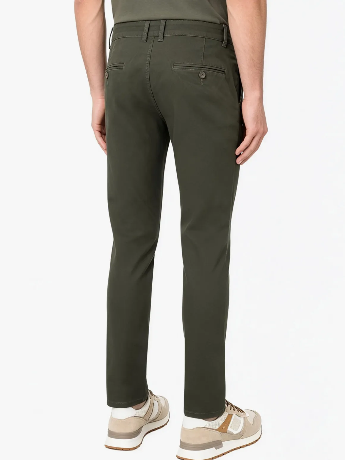 3-D Jeans Pantaloni da uomo slim fit in cotone - militare