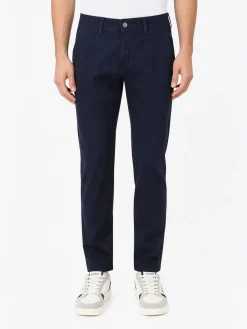 3-D Jeans Pantaloni da uomo slim fit in cotone taglie grandi - blu scuro