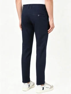 3-D Jeans Pantaloni da uomo slim fit in cotone taglie grandi - blu scuro