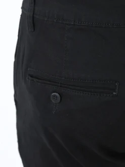 3-D Jeans Pantaloni da uomo slim fit in cotone taglie grandi - nero