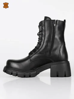 Dolce Moda Anfibi in pelle con tacco