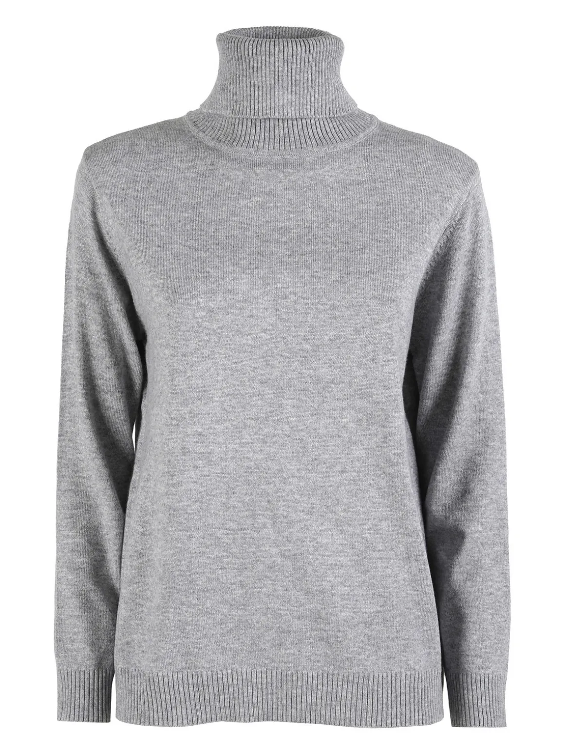 Dolce & Trendy Pullover donna dolcevita in maglia - grigio