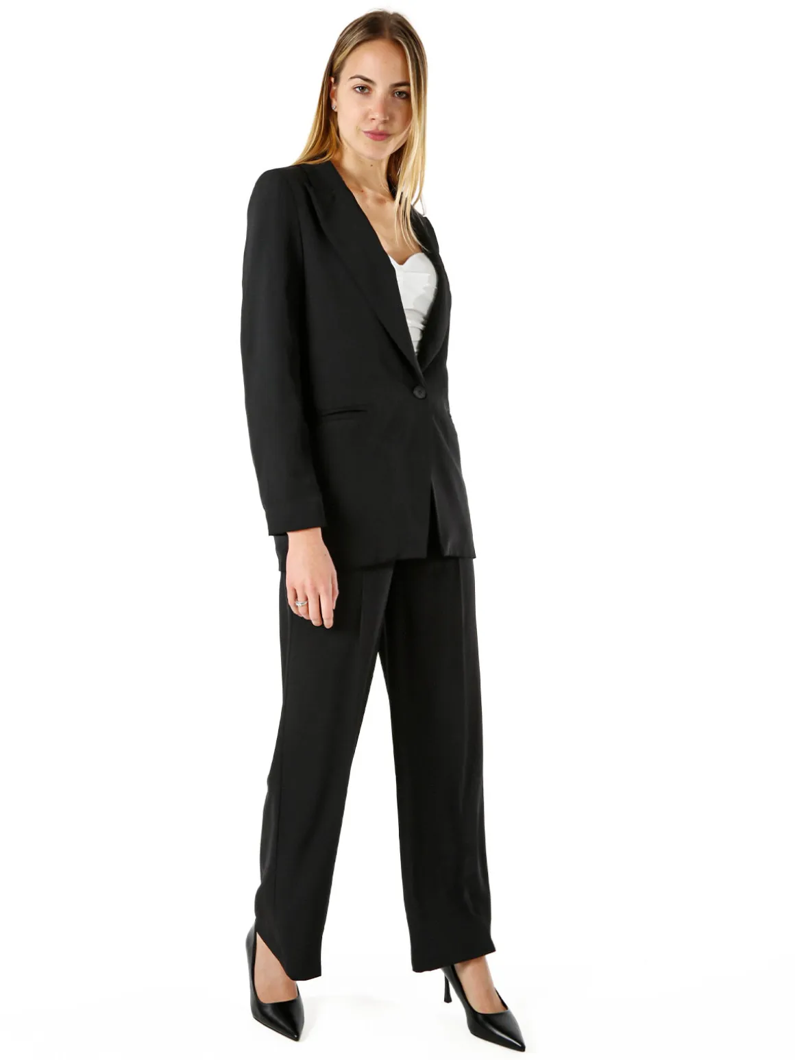 Doremi Completo elegante da donna con giacca e pantaloni - nero
