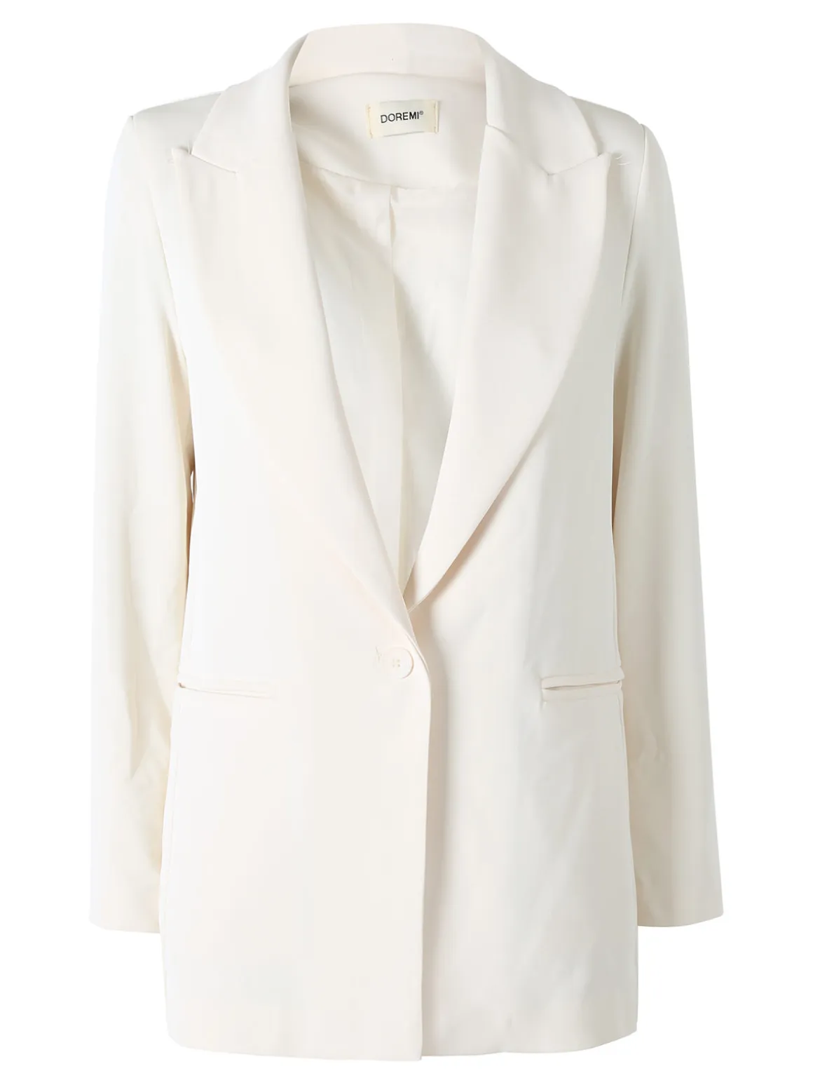 Doremi Completo elegante da donna con giacca e pantaloni - panna