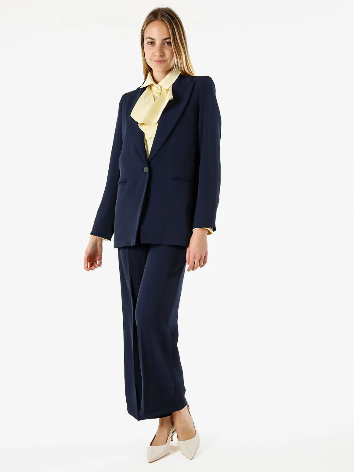 Doremi Completo elegante da donna con giacca e pantaloni - blu scuro