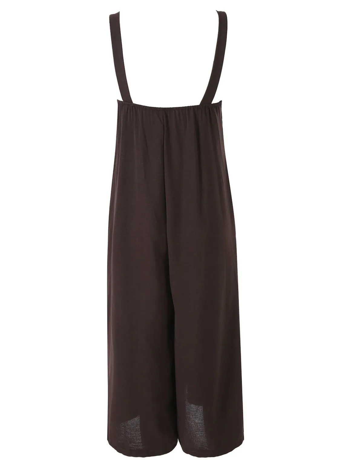 Doremi Tuta jumpsuite da donna a spalla stretta con scollo a V - moro