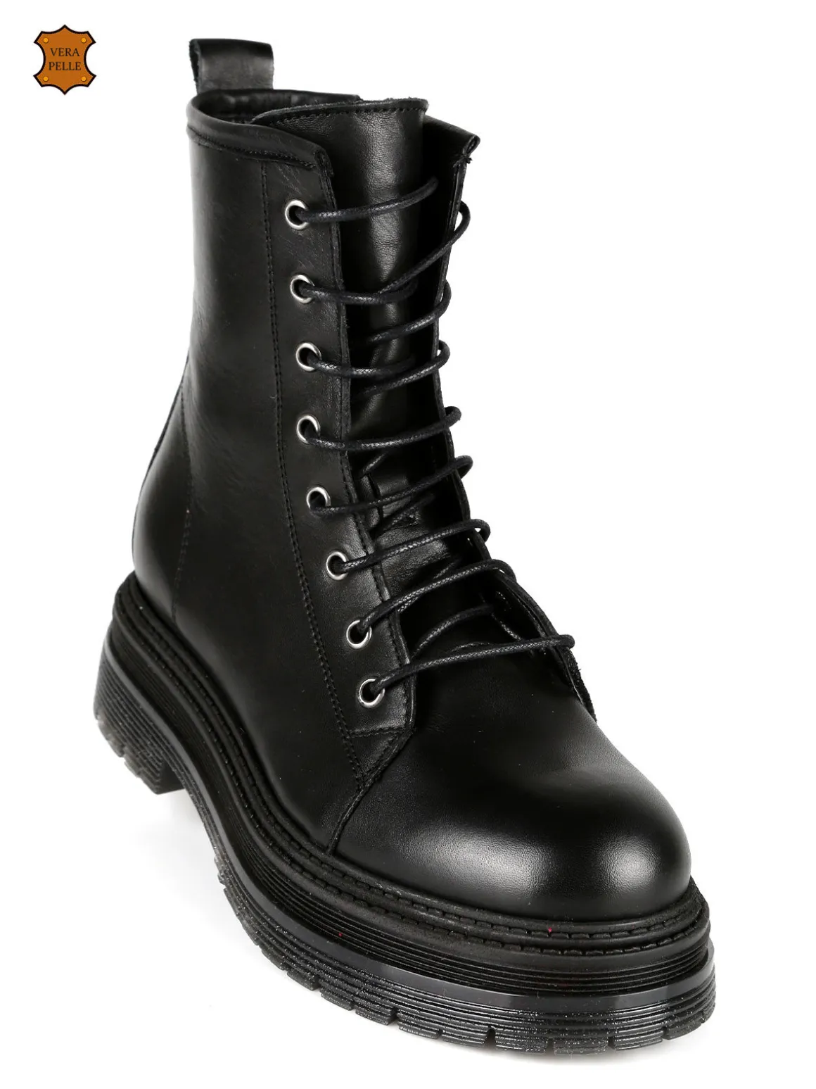 Eclipse Anfibi in pelle donna con plateau
