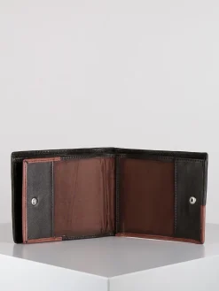 Egon Furstenberg Portafoglio in pelle con porta assegni testa di moro