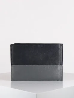 Egon Furstenberg Portafoglio in pelle con porta assegni blu/grigio