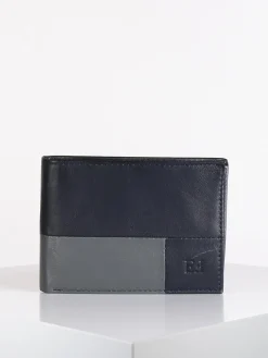 Egon Furstenberg Portafoglio in pelle con porta assegni blu/grigio