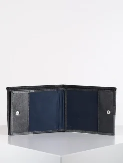 Egon Furstenberg Portafoglio in pelle con porta assegni blu/grigio