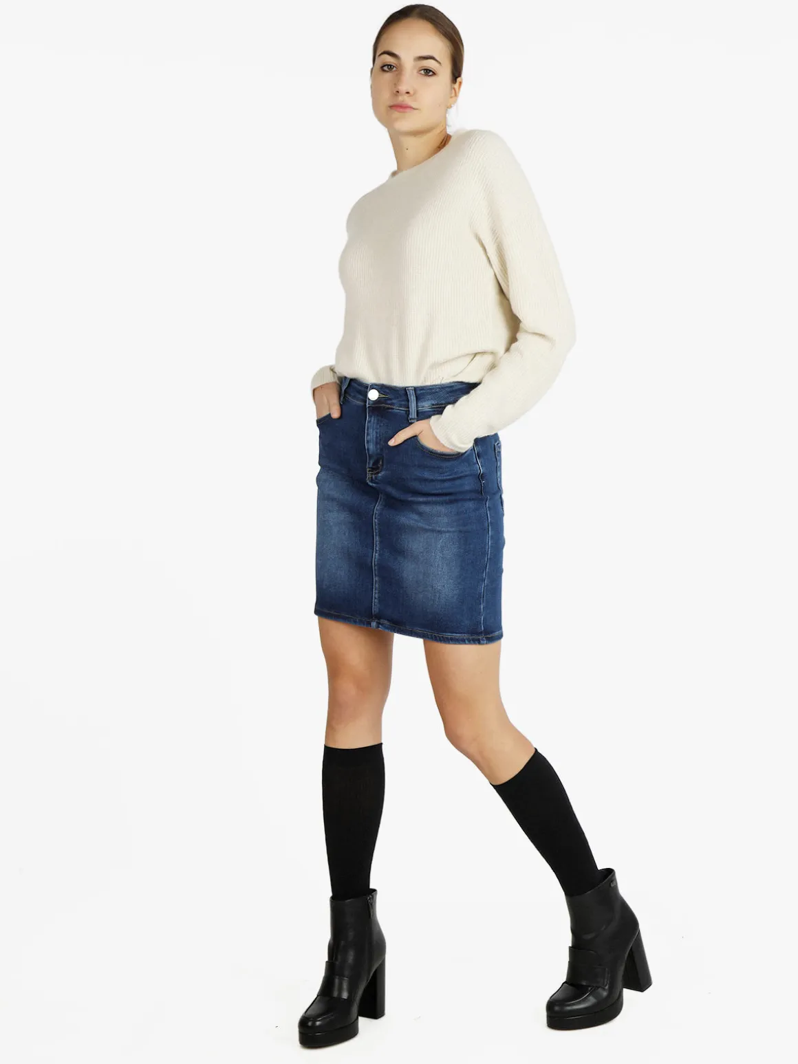 Eilous Jeans Gonna in jeans da donna