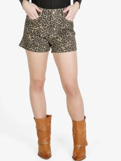 Eilous Jeans Shorts donna maculati