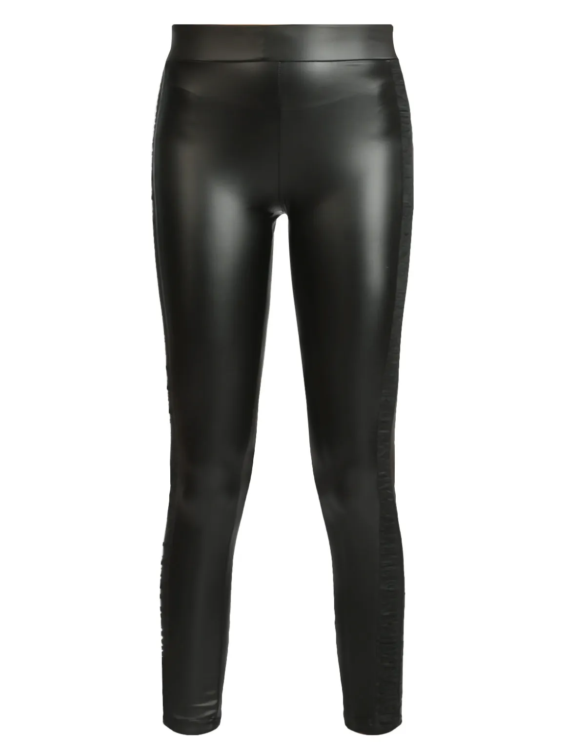 Eletta Leggings donna in ecopelle con scritta laterale